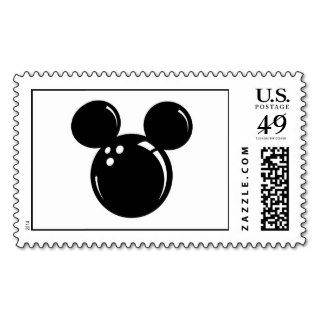 Mickey Mouse Bowling Silhouette Postage Stamps