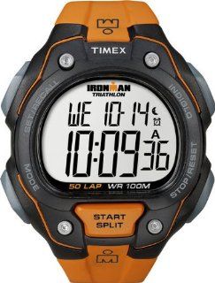 Timex Men's T5K493 Ironman Traditional 50 Lap Orange Resin Strap Watch at  Men's Watch store.