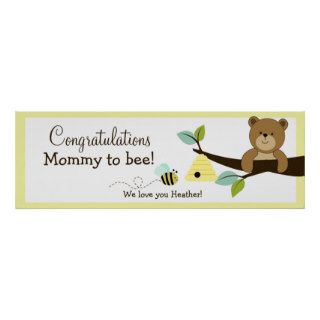 Honey Bear Custom Baby Shower Banner Print