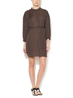Banded Standing Collar Shirtdress  by See by Chloe
