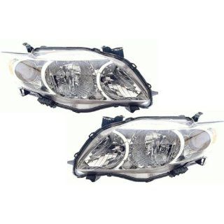 2009 Toyota Corolla (Base,CE,LE,XLE) Headlight Assembly 1 Pair(Driver and Passenger Sides) Automotive