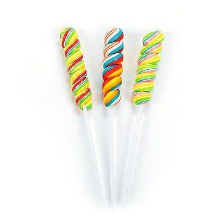 Twisty Rainbow Candy Lollipops (1 dz)  Suckers And Lollipops  Grocery & Gourmet Food
