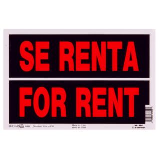 Hillman Sign Center 8 in x 12 in for Rent (Spanish) Sign