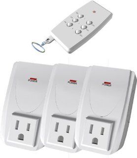 Westinghouse 3 Piece Wireless Indoor Remote System with Key Chain Transmitter   Electric Plugs  