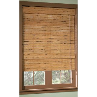 Style Selections 72 in L Pecan Light Filtering Natural Roman Shade