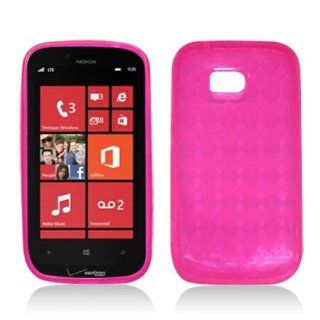 Pink Checker Tpu Soft Cover Case for Nokia Lumia 822 by ApexGears Cell Phones & Accessories