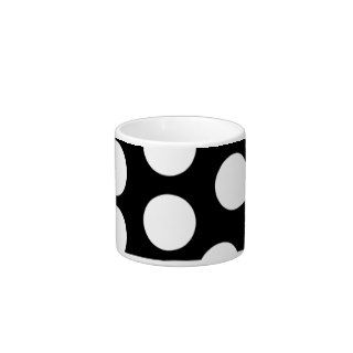 Big Dots in Black and White. Espresso Mug