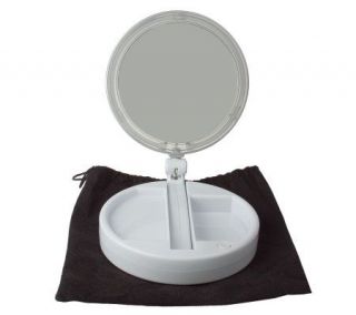 12x/1x Lighted Folding Vanity and Travel Mirror  —