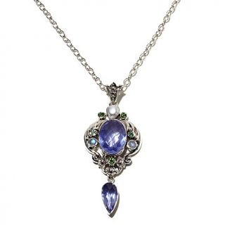 Nicky Butler 14.05ct Lavender Quartz Triplet and Multigemstone Sterling Silver