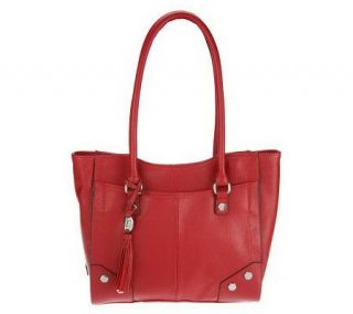 Tignanello Pebble Leather Tote Bag with Stud Detail —