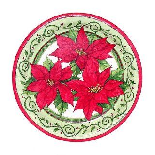 Christmas Paper Plates "Pointsettia" (6 3/4")   12 cnt Kitchen & Dining