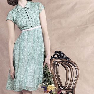 antoinette green flower dress by silk & sawdust
