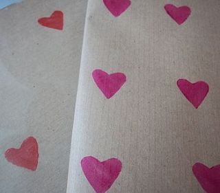 hand printed wrapping paper by laurel howells