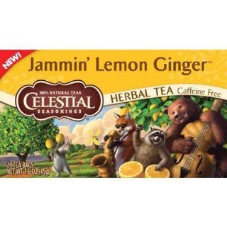 Celestial Seasonings Herbal Tea   Jammin' Lemon Ginger   Caffeine Free   Case of 6   20 Bags   HSG 1140540 Health & Personal Care