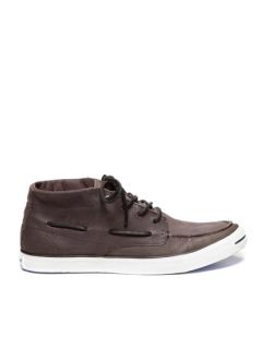 Jack Purcell Mid Top Leather Boat Shoe by Converse