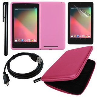 Skque Premium Pink Hard EVA Protector Case Cover + Pink Silicone Case + LCD S Computers & Accessories