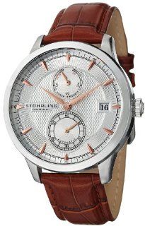 Stuhrling Original Men's 493.3315K2 Symphony Eternity Navigator PR Automatic Date Leather Strap Watch Watches