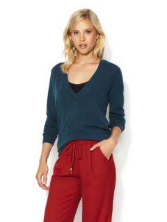 Deep V Neck Cashmere Sweater by Magaschoni