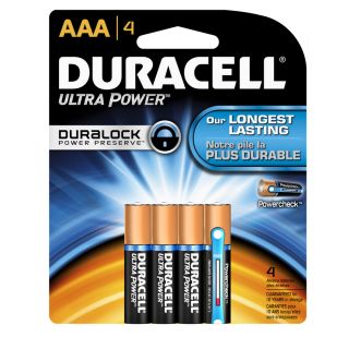 Duracell 4 Pack AAA Alkaline Batteries