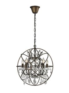 Small Orb Chandelier by Bois et Cuir by CDI Intl