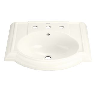 KOHLER Devonshire 24.125 in L x 19.75 in W Biscuit Vitreous China Oval Pedestal Sink Top