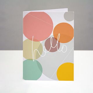 'hello' greetings card by one little dicky bird
