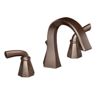 Moen Felicity Oil Rubbed Bronze 2 Handle Widespread WaterSense Bathroom Sink Faucet