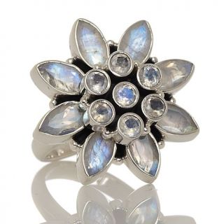 Moonstone "Flower" Sterling Silver Ring