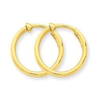 14k Gold Non Pierced Hoop Earrings Jewelry
