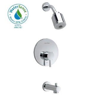 American Standard T064.508.002 Serin Pressure Balance Bath and Shower Trim with Flowise 3 Function Showerhead, Polished Chrome   Shower Arms And Slide Bars  