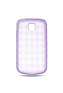 LG P509 Optimus T TPU Case with Inner Check Design   Purple Check (Free HandHelditems Sketch Universal Stylus Pen) Cell Phones & Accessories