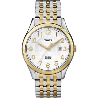 Timex Men's 'Elevated Classics' Dress Two tone Expansion Band Watch Timex Men's Timex Watches
