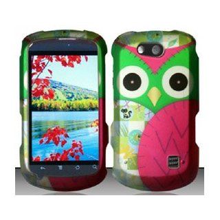 ZTE Groove X501 (Cricket) Colorful Owl Design Snap On Hard Case Protector Cover + Car Charger + Free Opening Tool + Free Animal Rubber Band Bracelet Cell Phones & Accessories
