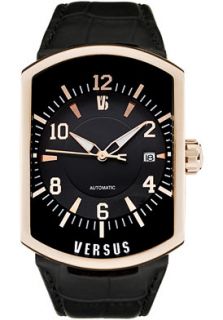 Versus A15LCA609/A009  Watches,Mens Automatic Black Leather, Casual Versus Automatic Watches