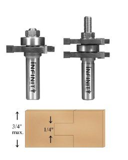 Infinity Tools 61 502, 1/2" Shank Tongue & Groove Router Bit Set   Tongue And Groove Router Bits  
