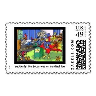 Cardinal Law Funny Law Cartoon Gifts & Collectible Postage Stamp