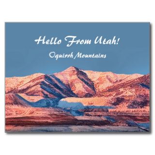 Utah Postcards Oquirrh Mountains First Snow Winter