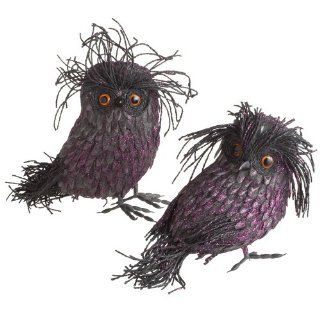 Shop Purple Glitter Owls Halloween Decorations Set of 2 at the  Home Dcor Store. Find the latest styles with the lowest prices from Midwest CBK