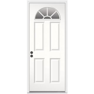 ReliaBilt 4 Panel Prehung Inswing Steel Entry Door (Common 32 in x 78 in; Actual 33.5 in x 79.75 in)