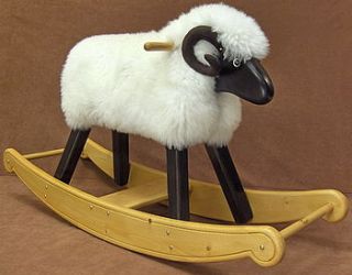 ivory fleece rocking ram by the rocking sheep company