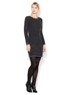 Zipper Sleeve Wool Cashmere Sweater Dress by Maje