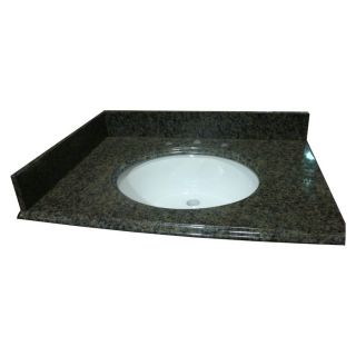 allen + roth 25 in W x 22 in D Spring Green Granite Undermount Single Sink Bathroom Vanity Top
