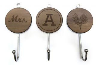 alphabet letter wood coat hooks by pushka knobs
