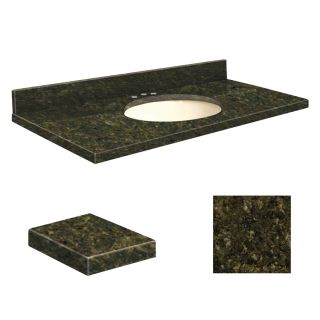Transolid Uba Verde Granite Undermount Single Basin Bathroom Vanity Top (Common 49 in x 19 in; Actual 49 in x 19 in)