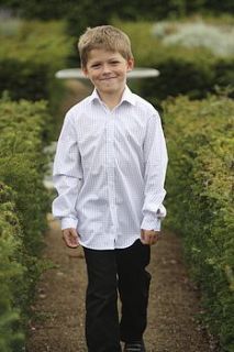 boy's farmer check shirt by pitt & ellis clothing