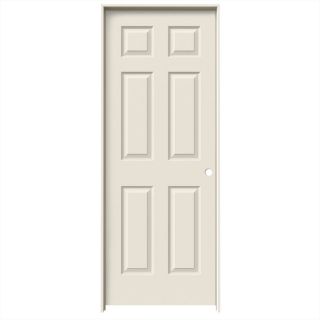 ReliaBilt 6 Panel Solid Core Smooth Molded Composite Left Hand Interior Single Prehung Door (Common 80 in x 30 in; Actual 81.68 in x 31.56 in)