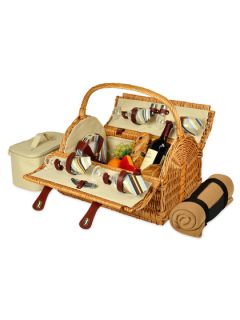 Yorkshire Picnic Basket for 4 with Blanket by Picnic At Ascot