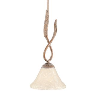 Brooster 7 in W Bronze Mini Pendant Light with Frosted Shade