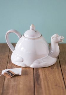 Room for Desert? Porcelain Teapot  Mod Retro Vintage Kitchen
