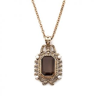 Nicky Butler Smoky Quartz and Gem Bronze Pendant with 17 7/8" Chain